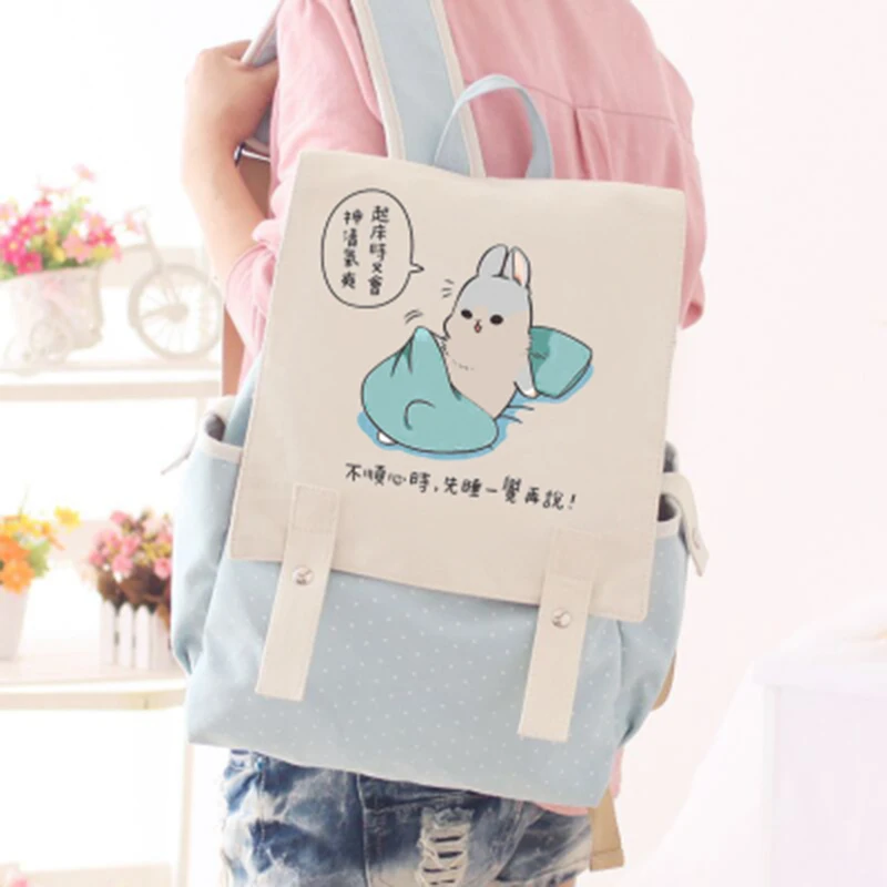 Korea Style Women Canvas Backpack School bag For Girls Ladies Teenagers Casual Travel bags Schoolbag Backpack - Цвет: 011