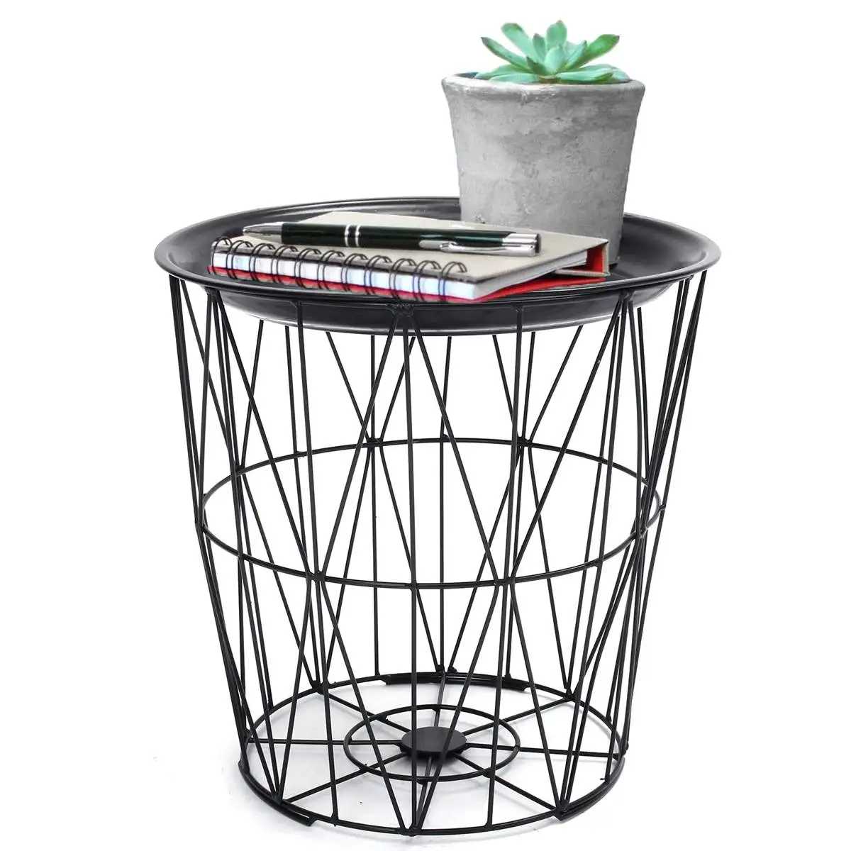 Creative Nordic Golden Iron Metal Coffee Table Dirty Storage Basket Tea Fruit Snack Service Plate Tray Bed Living Room Sofa Side Creative Nordic Golden Iron Metal Coffee Table Dirty Storage Basket Tea Fruit Snack Service Plate Tray Bed Living Room Sofa Side