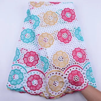 

Swiss Voile Lace in Switzerland African Lace fabric Wedding Dress 5 Yards Swiss 100% Cotton Lace fabric Fashion embroidery Lace