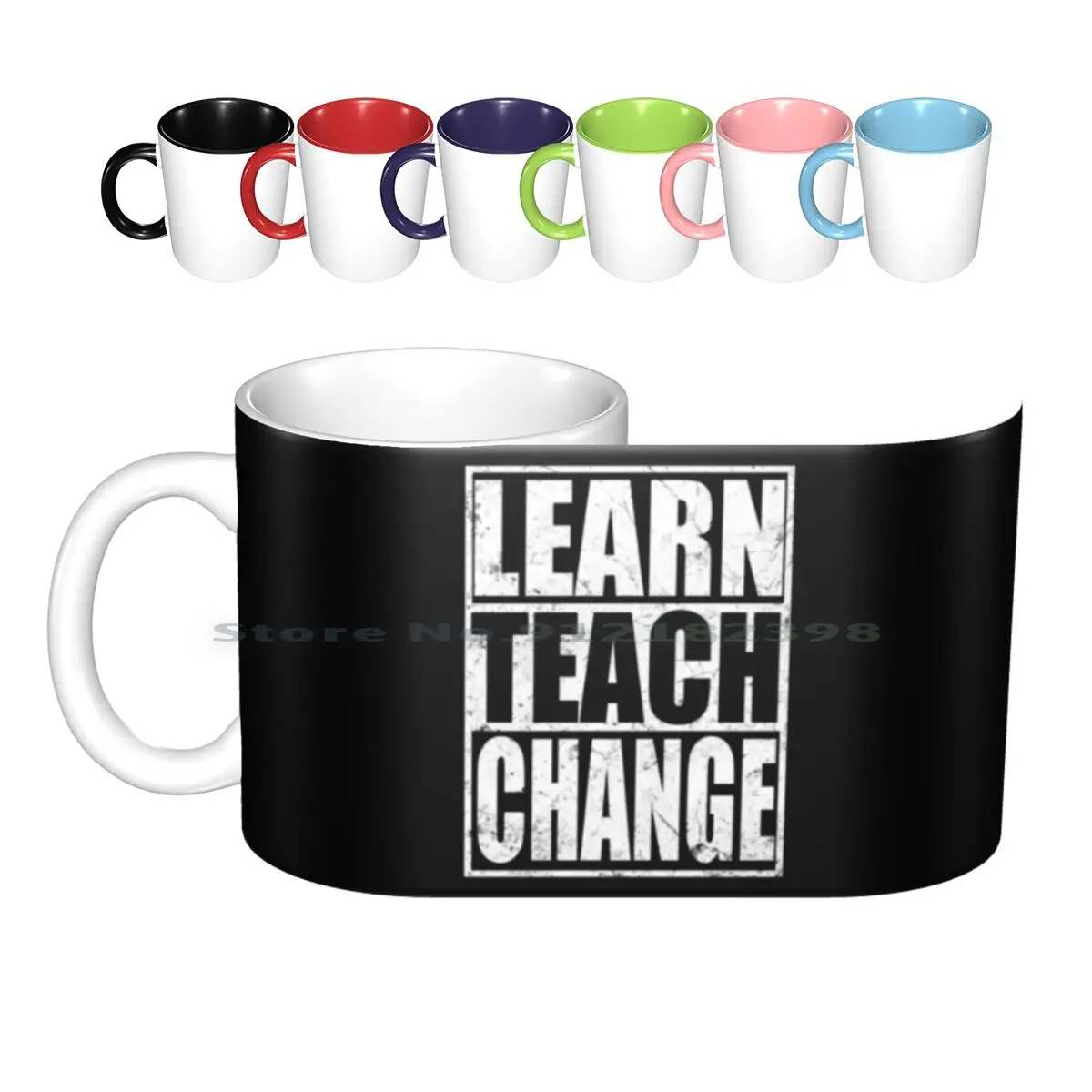Learn Teach Change Retro Ceramic Mugs Coffee Cups Milk Tea Mug Mom Teacher | Дом и сад