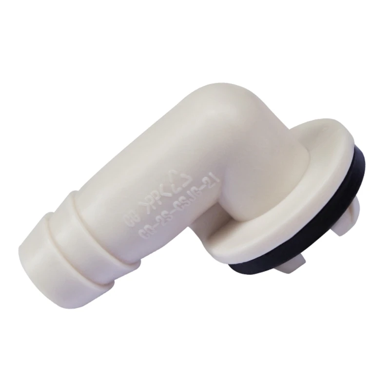

For Air Conditioner System Drain Hose Connector Elbow 0.59in with Rubber Ring Higher Tightness Fit for Most AC