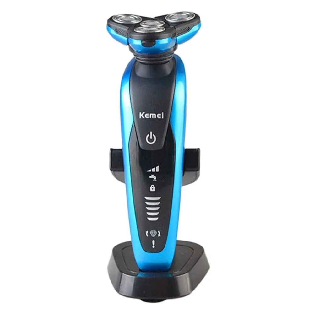 KEMEI KM-58892 3-in-1 Rechargeable Electric Razor Washable 3D Floating Triple Blades Electric Shaver Men shawing machine EU Plug