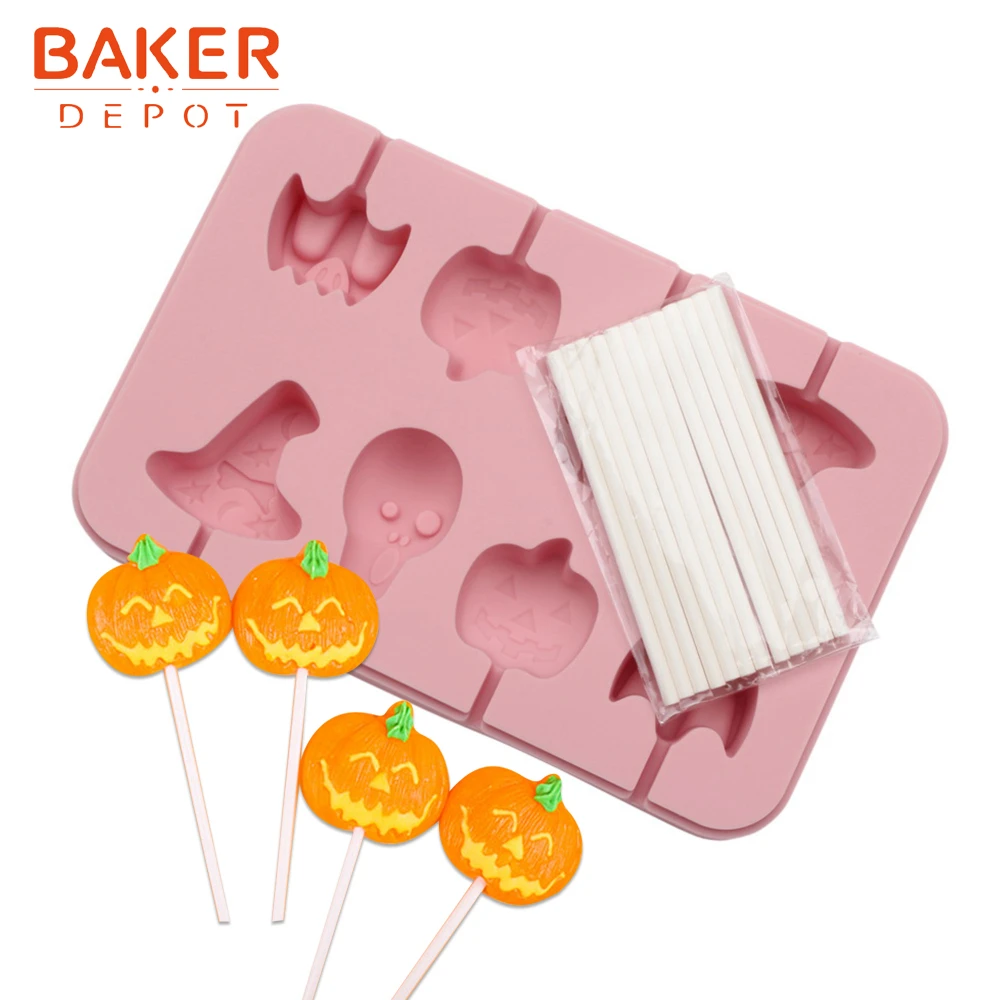 BAKER DEPOT силиконовая форма для леденцов Пасхальная Тыква конфеты gummy помадка 8