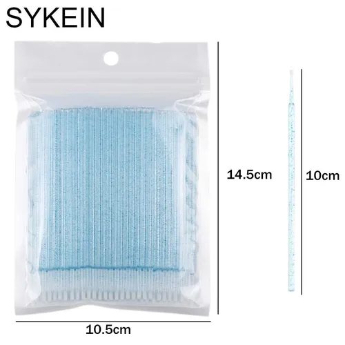 50 pcs 크리스탈 개별 Applicators 속눈썹 마스카라 완드 일회용 메이크업 브러쉬 마이크로 브러쉬 속눈썹 확장 메이크업 2