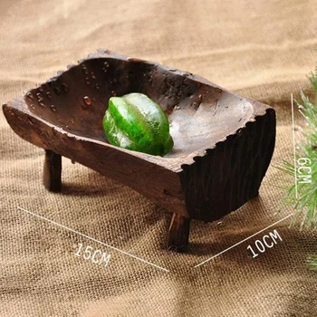 

Home Bathroom Wooden Soap Case Holder, Sink Deck Bathtub Shower Dish, Rectangular, Hand Craft, Wooden Soap Holder