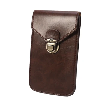 

Mens Leather Small Hook Fanny Waist Bag Hip Bum Pack Phone Cigaretee Pouch 23GE