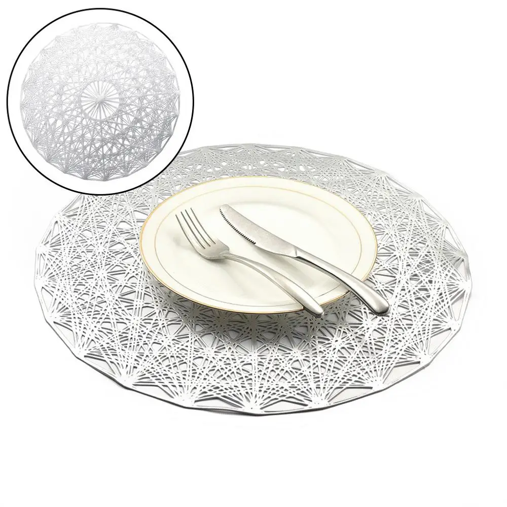 Table mat Шестизвездные звезды геометрический узор подставки под кружки для обеденных настольные подставки ПВХ чашки кофе настольные коврики для кухни Рождество дома@ 5 - Цвет: Table mat
