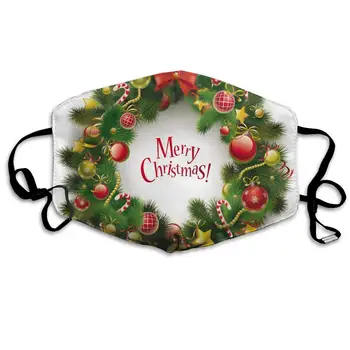 

Dustproof Washable Reusable Christmas Wreath Beauty Mouth Cover Mask Protective Warm Windproof Mask