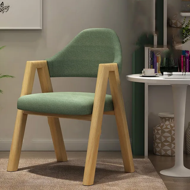 Wooden Make Up Chair Furniture Backrest With Armrest 의자 Home Dining Chairs For Home Decoration Restaurant Chair As Picture