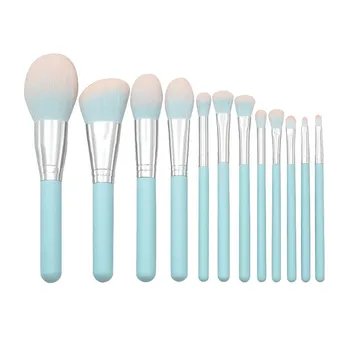 

Makeup Brush 12 Pcs Light Blue Wooden Handle Powder Eye Brush Makeup Brush Set Eyeliner Eyebrow Powder Handle Eye Shadow Brush