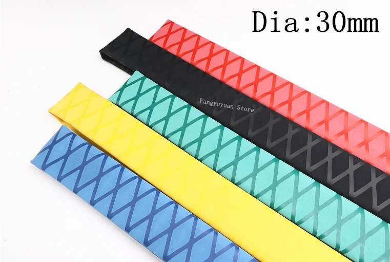

1M Dia 30mm Anti Slip Heat Shrink Tube Fishing Rod Wrap Insulated Non Slip Handle Racket Grip Sleeve Waterproof Cover Multicolor