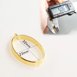 10pcs Vintage UV Epoxy Resin Metal Frame Pendant (Oval gold)