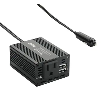 

150W Car Power Inverter Dual USB 3.1A 12V to 110V Cars Charger Adapter E7CA