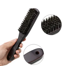 Мужская щетка для бороды с деревянной ручкой, щетка для чистки кабана, Антистатическая парикмахерская расческа для укладки волос, инструменты для бритья