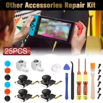 

25 In 1 Game Tools Kit Joystick Replacement Parts Game Controller Repair Kit For Nintendo Switch Joy Con 3D Maintenance Kit