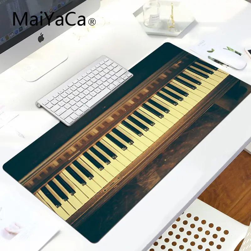 LockEdge 30x80cm MaiYaCa дизайн черно-белое фортепиано противоскользящие прочные силиконовые компьютерные коврики для ноутбука игровой шкафчик мыши коврик для мыши - Color: LockEdge 30x80cm