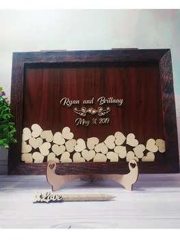 

Personalize Elegant and Gracef Wedding Guest Book Alternative, Custom Engagement Baptism wedding Drop Top Wish Box Guestbook