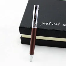 1 шт. высококлассные бизнес офисные подарочные Канцтовары, шариковая ручка металл деревянный поворот авторучка Мода 0,5 мм офисные ручки для письма