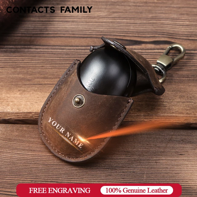 US $9.36 For Galaxy Earbuds+ 2020 Genuine Leather Case for Samsung Galaxy Buds Case Keychain Protecive Cover