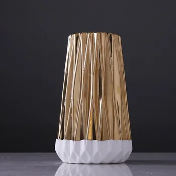 

MODERN CERAMIC ASSORTED COLORS ORIGAMI FLOWER VASE AMERICAN VASE BOTTLE HOME CHRISTMAS DECORATION R710