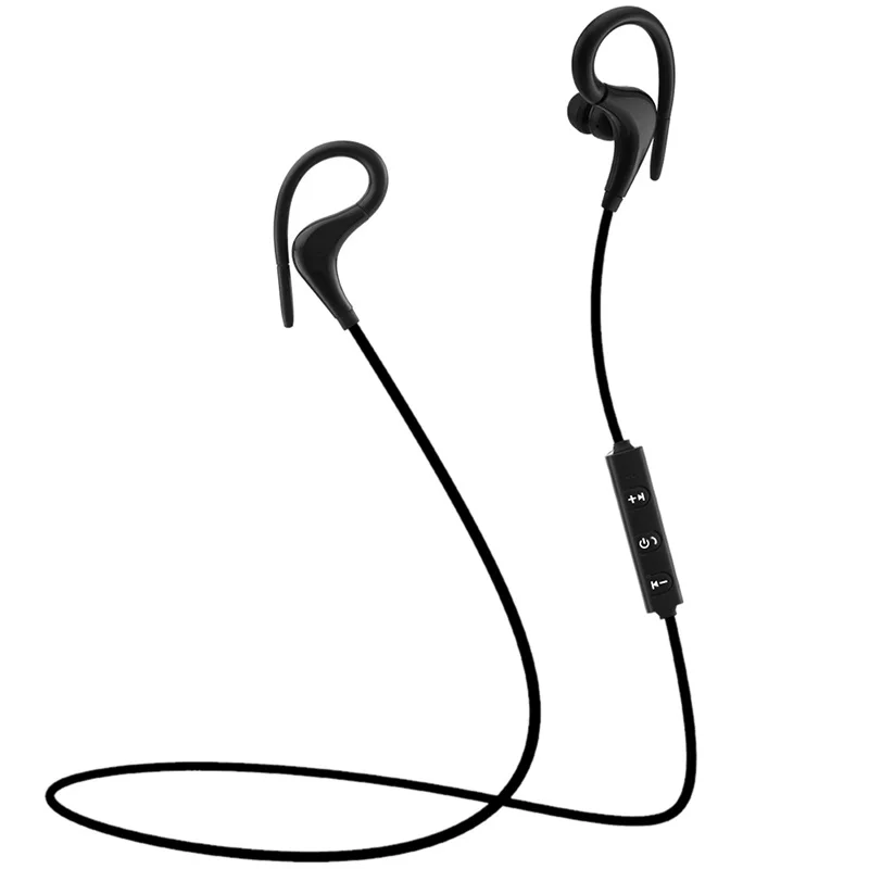 Bluetooth наушники, Спортивные Беспроводные наушники, bluetooth-гарнитура с защитой от пота, Супер басы, наушники с микрофоном для iPhone, Xiaomi, samsung - Цвет: Black