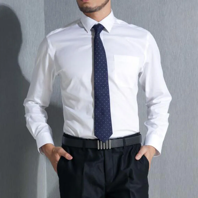 Мужские однобортные модные рубашки с длинными рукавами Camisa, дышащая удобная однотонная одежда ярких цветов с защитой от морщин