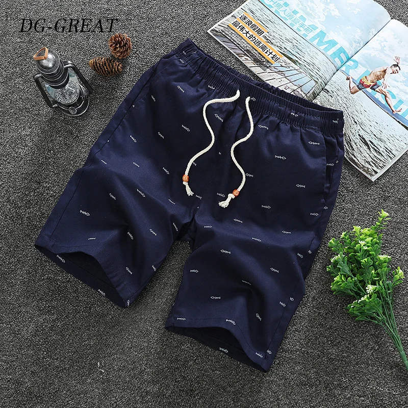 Мужские шорты с принтами, Летние Повседневные Дышащие прямые шорты-карго на шнурке, высококачественные мужские шорты с эластичным поясом