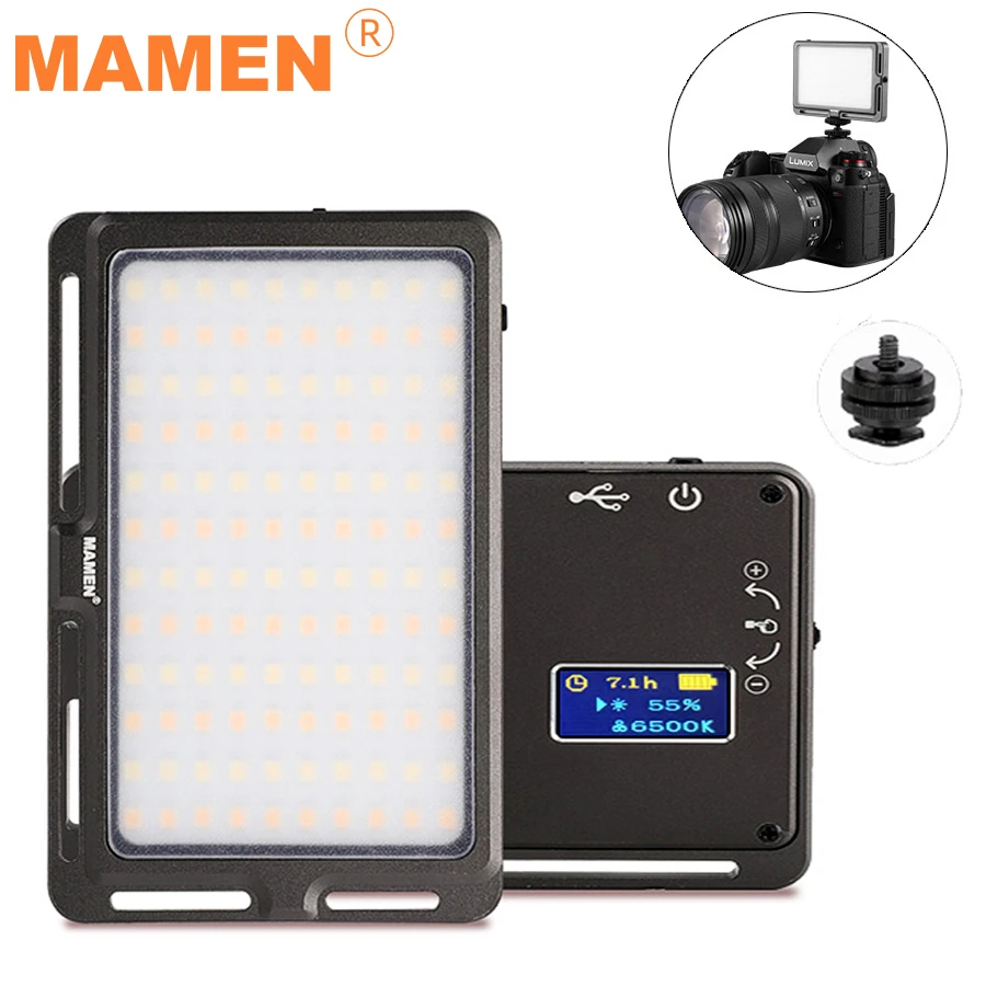  MAMEN LED Video Light Dimmable Studio Photography Lighting Portable On Camera Photo 120 pcs Display - 4000516459807