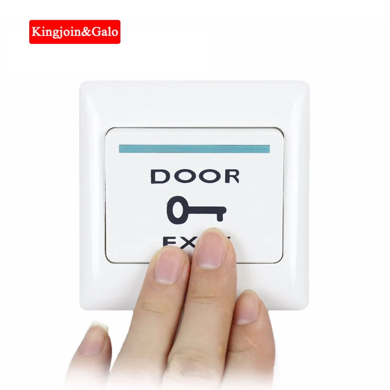 

KJ&Galo Electronic door lock exit button release button switch NO COM lock sensor access control system automatic reset switch