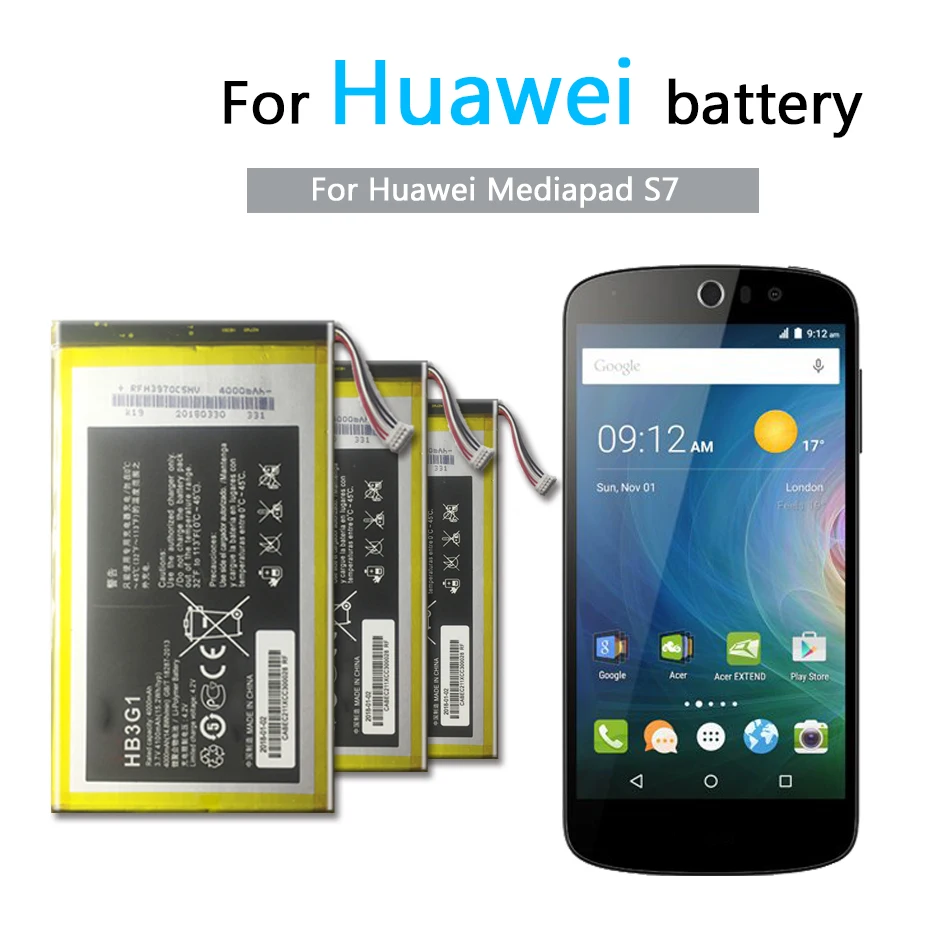 HB3G1 HB3G1H планшетный аккумулятор 4100 мАч для huawei Mediapad S7 S7-601U/C/W S7-301W/U S7-931