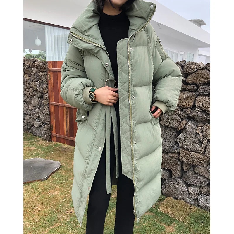 

Oversized Hooded Cotton-padded Clothes 2018 South Korea Autumn And Winter Oversize Large Size Zipper Long Bread Cotton Coat Larg