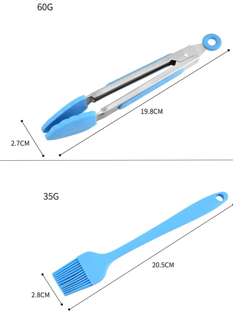 Щипцы для барбекю, набор кистей для выпечки, силиконовое масло для барбекю, соус, щетка, кухонный гриль, щипцы для мяса, инструменты для барбекю, набор кухонной посуды