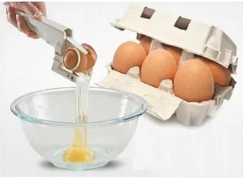 

New Egg Cracker Handheld York & White Separator As Seen On TV Helper Egg Opener Kitchen Gadget Tool