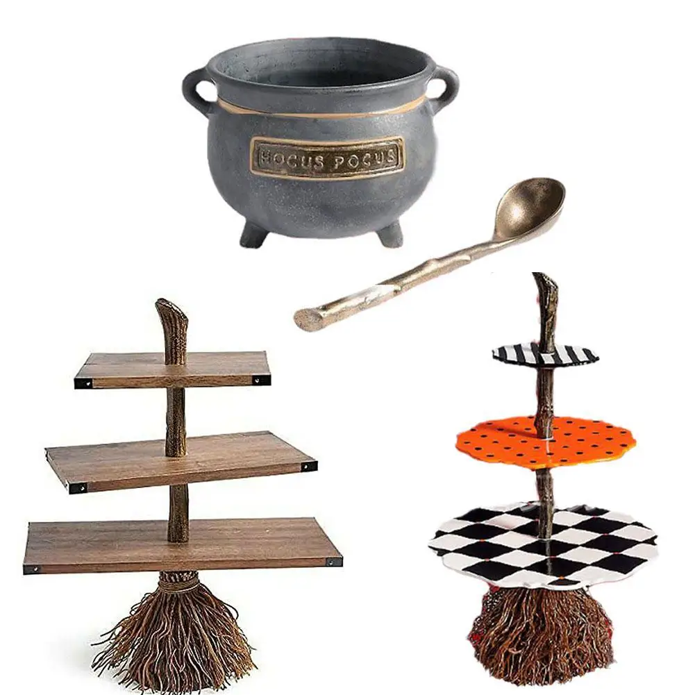 Halloween Pumpkin Snack Plates Rack Witch Bowl Cake Stand Dessert Fruit Dishes Party Buffet Display Tray For Food Serving | Дом и сад