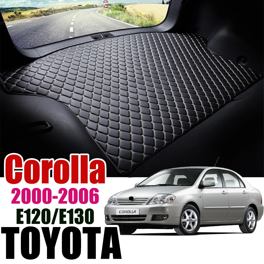 Кожаный Автомобильный Коврик для багажника Toyota Corolla 2000 2006 коврик E120 E130 поднос грузового лайнера