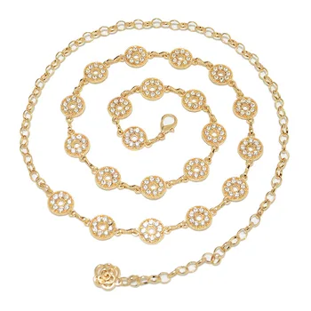 

Metal Diamond Waist Chain Ladies New Fashion Joker Rhinestone Inlaid Chain Belt In Europe and America