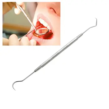 

1Pcs Stainless Steel Double Ends Dentist Teeth Clean Hygiene Dental Tool Products Explorer Probe Hook Oral Care Products