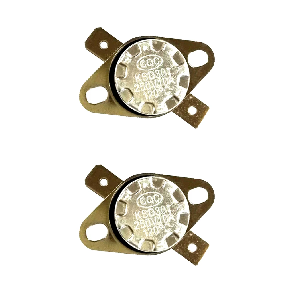 2PCS KSD301 120C NC Thermostat Temperature Thermal Control Switch AC 250V
