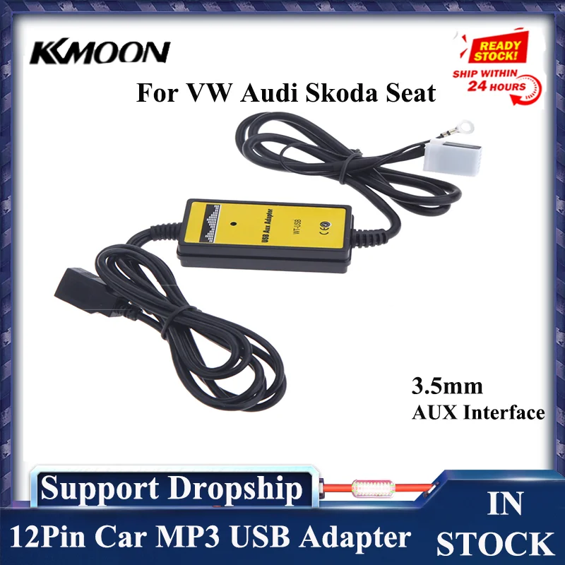 12Pin автомобиля MP3 USB адаптер 3 5 мм AUX Интерфейс компакт дисков чейнджер стерео