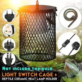 

Pet Heating lamp Infrared Ceramic Light With Safety Cage Emitter Heat Lamp Pet Supplies Chickens Reptile Lamp 100W 110-230V