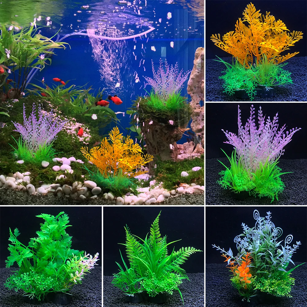 Creative 10Cm Simulation Artificial Plants Aquarium Decor Water Weed Ornament Aquatic Plant Fish Tank Grass Accessories | Дом и сад