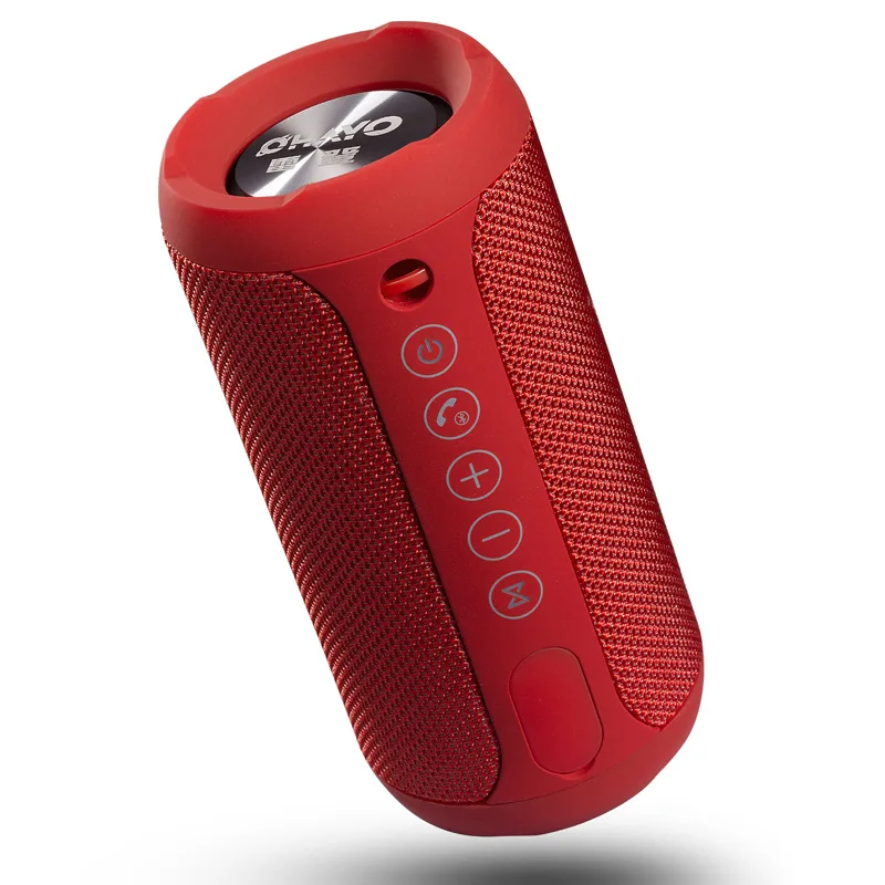 Водонепроницаемый Bluetooth динамик тканевая Беспроводная Портативная колонка наружная Поддержка TF карта AUX FM аудио сабвуфер бумбокс музыкальный центр - Цвет: Красный