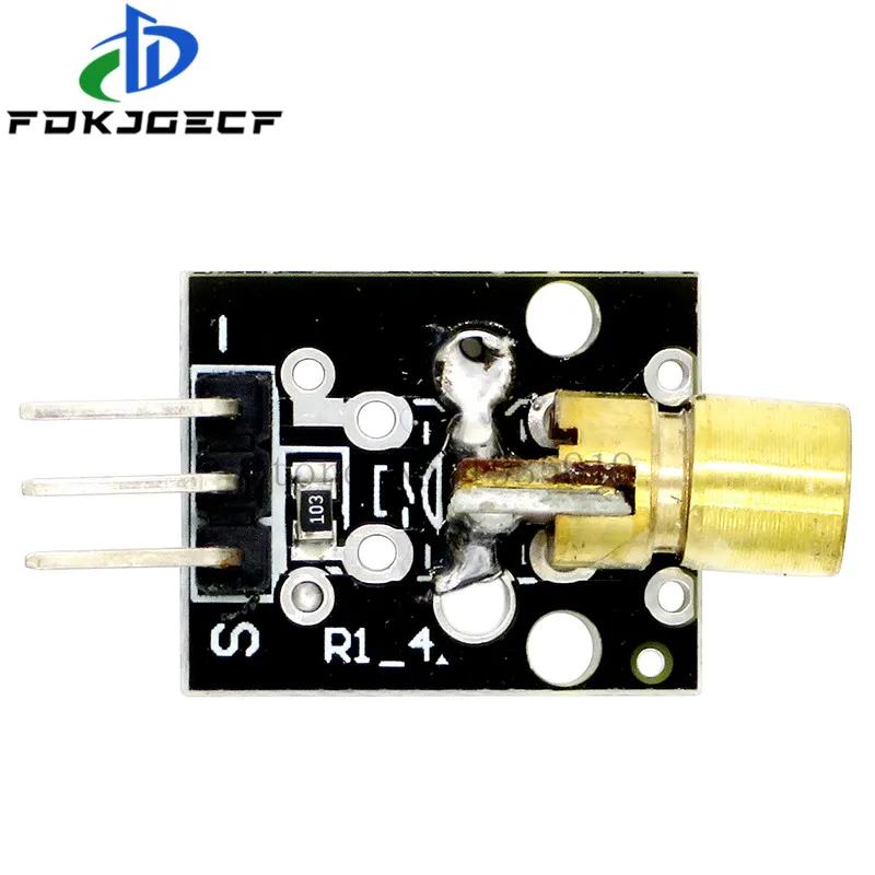 KY-008 650nm Laser sensor Module 6mm 5V 5mW Red Dot Diode Copper Head for Arduino | Электронные компоненты и