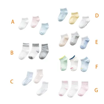 

3 Pair Baby Boys Girls Infant Cotton Stripe Pattern Socks Warm Anti Slip Floor Socks Leg Warmer Hot