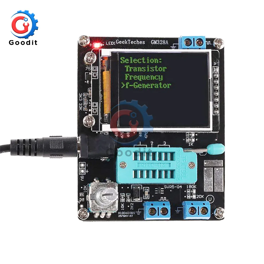 

LCD GM328A Transistor Tester Diode Capacitance ESR Voltage Frequency Meter PWM Square Wave Signal Generator SMT Soldering