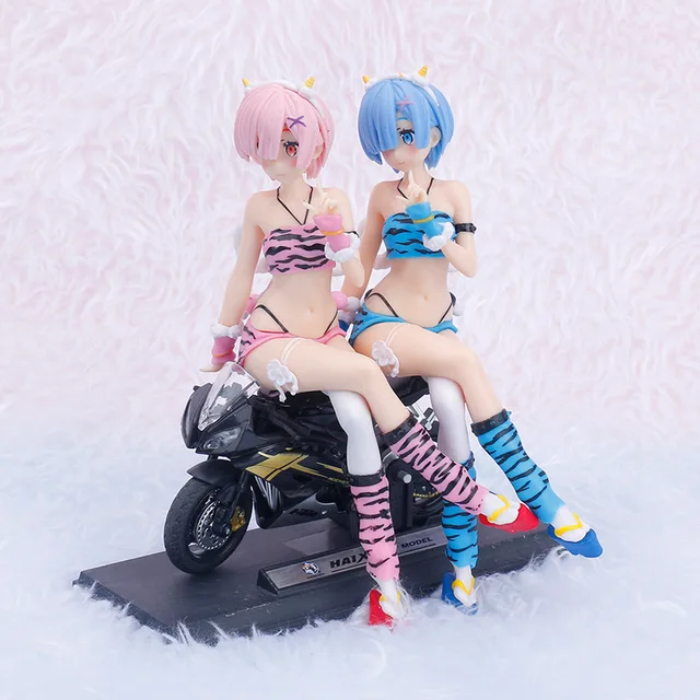 Rem and Ram from ReZero Leopard Bikini Action Figures 2