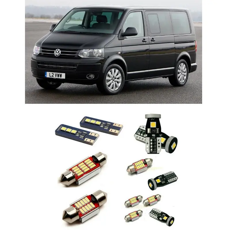 Luci A Led Per Auto Per Kit Luci Interne Vw T5 Caravelle 15Pc