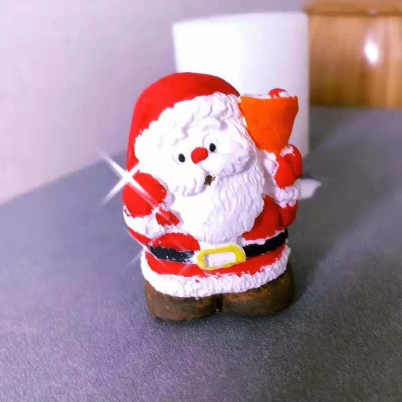 Description Picture 6 of item3D Santa Silicone Candle Mold Diy Christmas Gift Making Tools Handmade Aromatherapy Plaster Artifact Resin Soap Kit Home Decor
