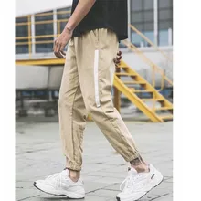 Мужские штаны в стиле хип-хоп, уличная мода, брюки-карго, повседневные штаны, мужские шаровары, спортивные штаны для бега, Мужские штаны с боковыми карманами