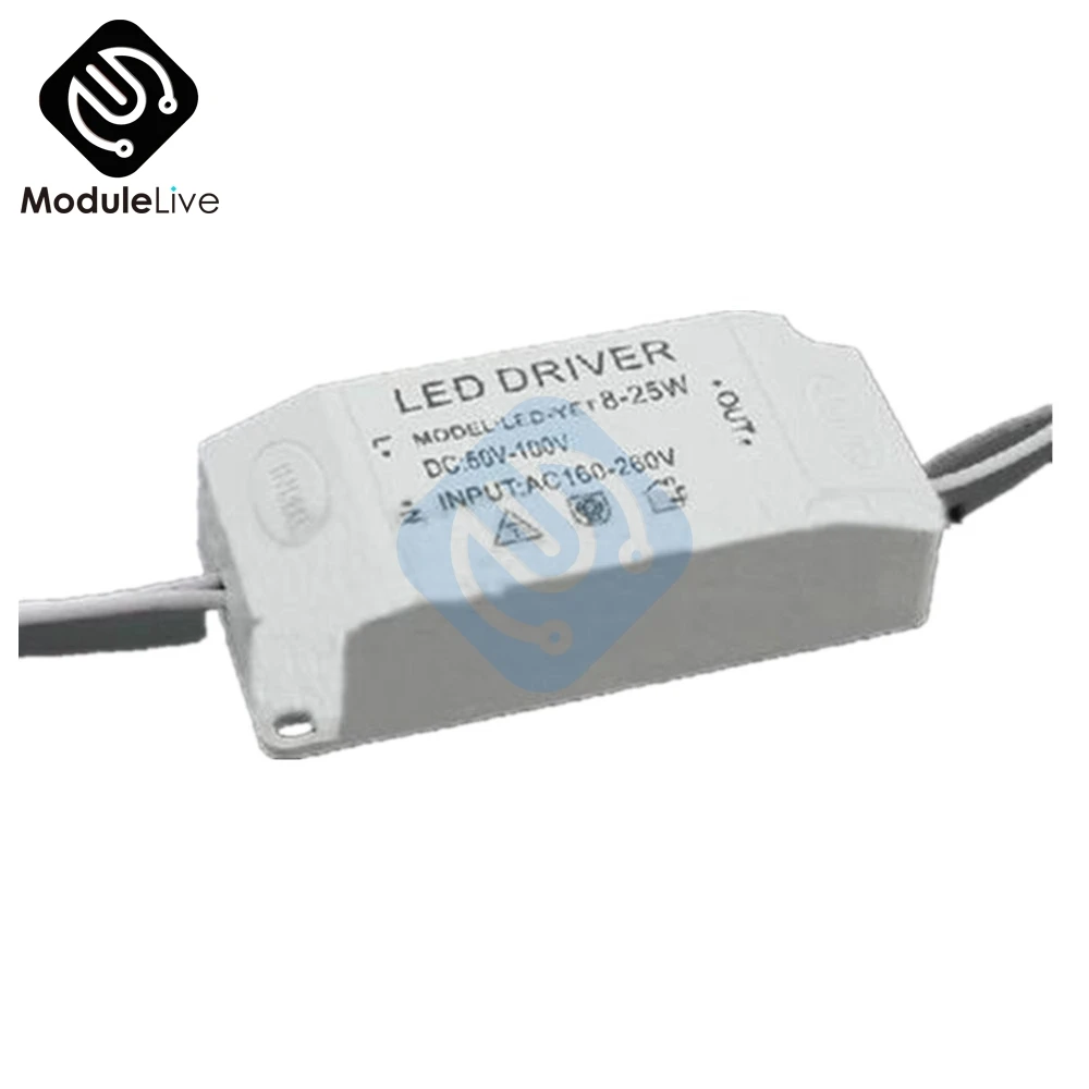 

AC100-260V 8-25W High Power LED Driver Drive Power Supply Constant Current SMD Electronic Tools
